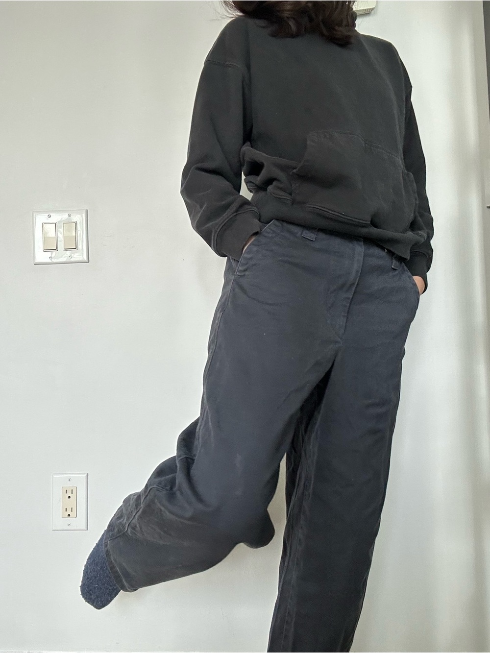 Uniqlo Navy Blue Chino Pants - Picture 2 of 4